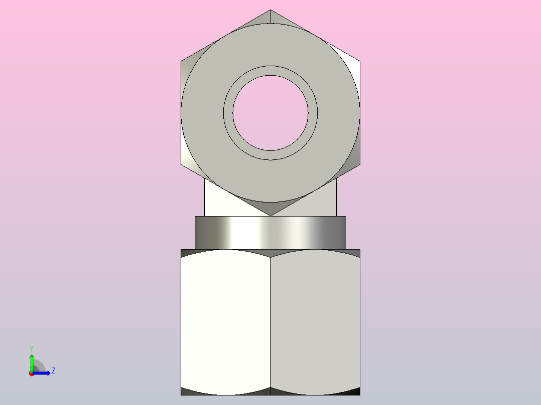 EO接头三通T10ZLCF.igs左视图