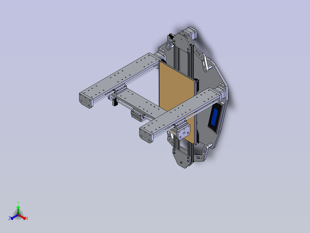 3D打印机正等轴测图