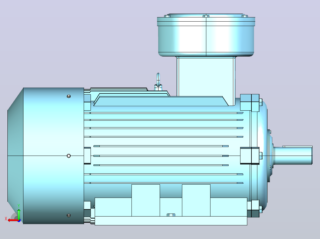 YB3型电机-B3-315-355[YB3-315L1-8]后视图