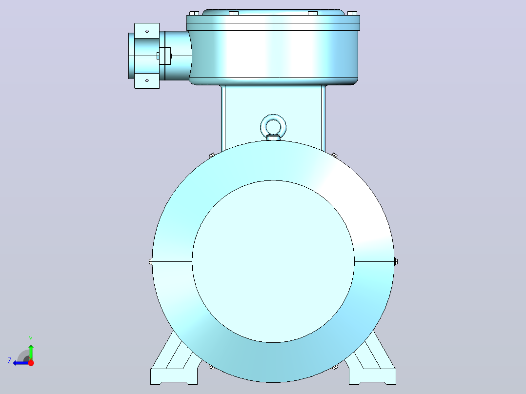 YB3型电机-B3-315-355[YB3-315L1-8]右视图