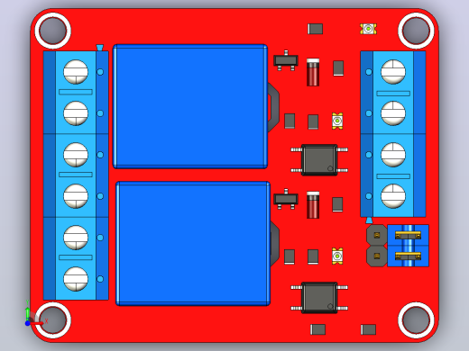 5V、12V、24V双继电器模块前视缩略图