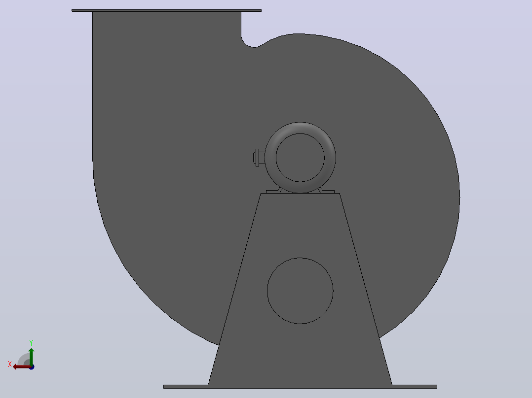 CF系列多翼式离心通风机[CF(A)系列-3A-90°-右旋-380-0.75]后视图