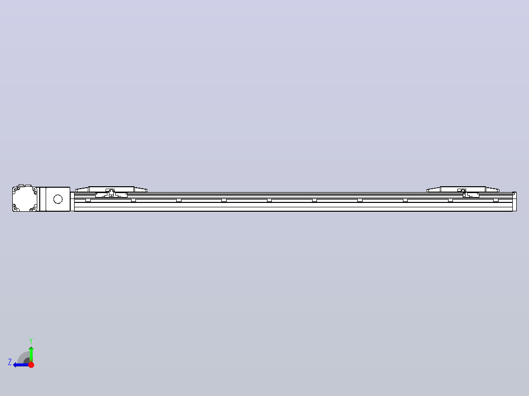皮带直线轴双滑块型TPA-GCBS-150-P80-L450-QL-M75-N3右视图