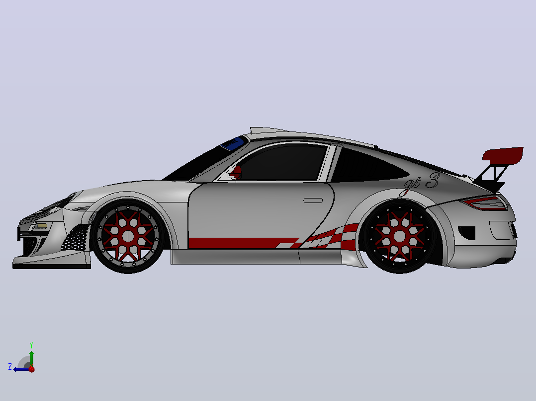 保时捷911右视图