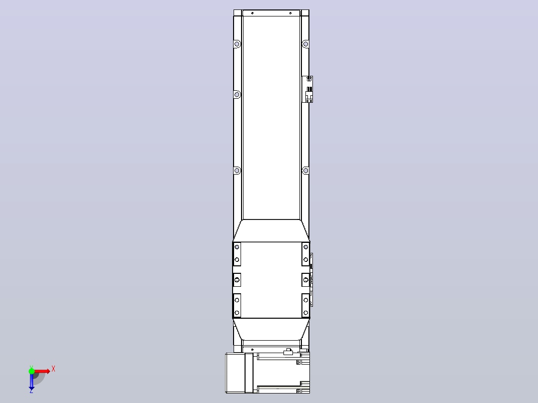 机器人皮带驱动直线轴TPA-GCB-150-P80-L350-LU-M75-N3俯视图