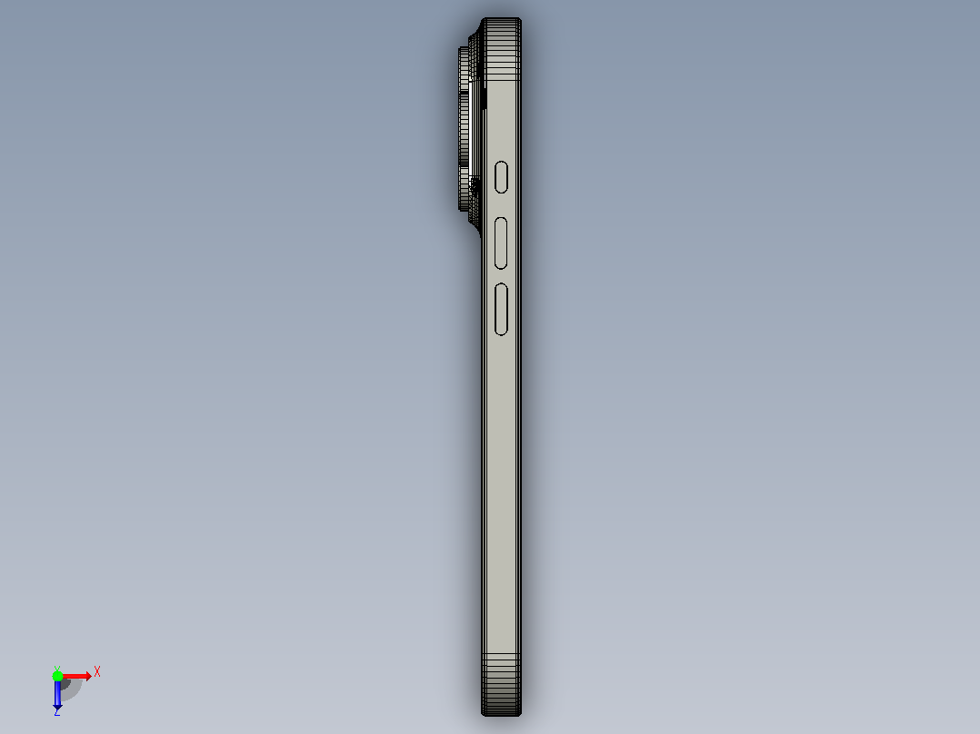 Phone 17 Pro 手机模型俯视图