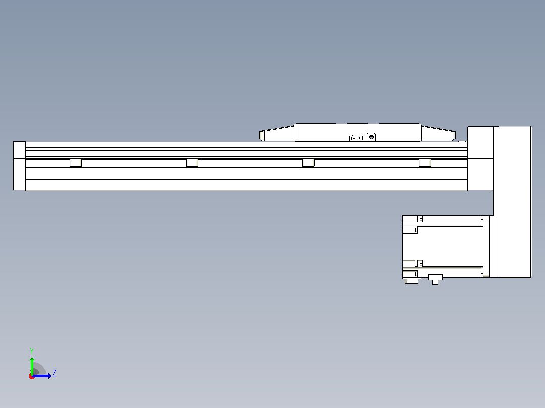 滚珠丝杠直线轴内置导轨TPA-GCR-170-2510C-L300-MP-M75-N3左视图