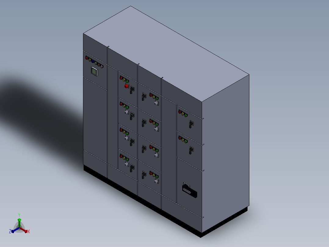 BOX 主配电盘.SLDPRT正等轴测图