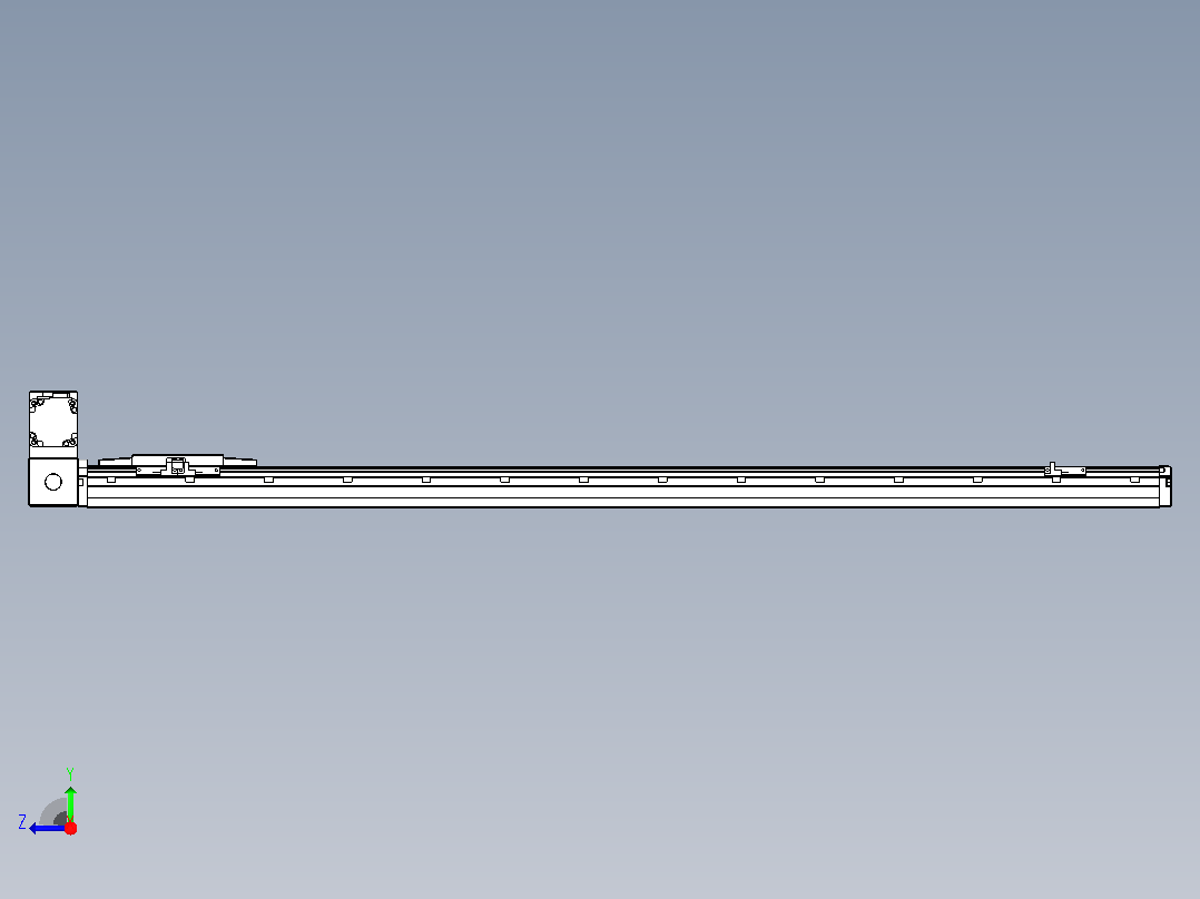 机器人皮带驱动直线轴TPA-GCB-120-P70-L1100-LU-M20-N3右视图