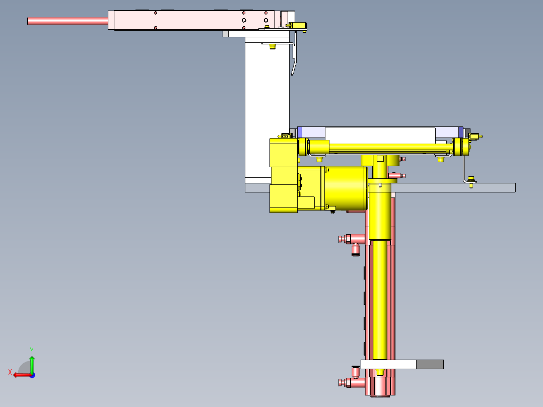 托盘移动升降机后视图
