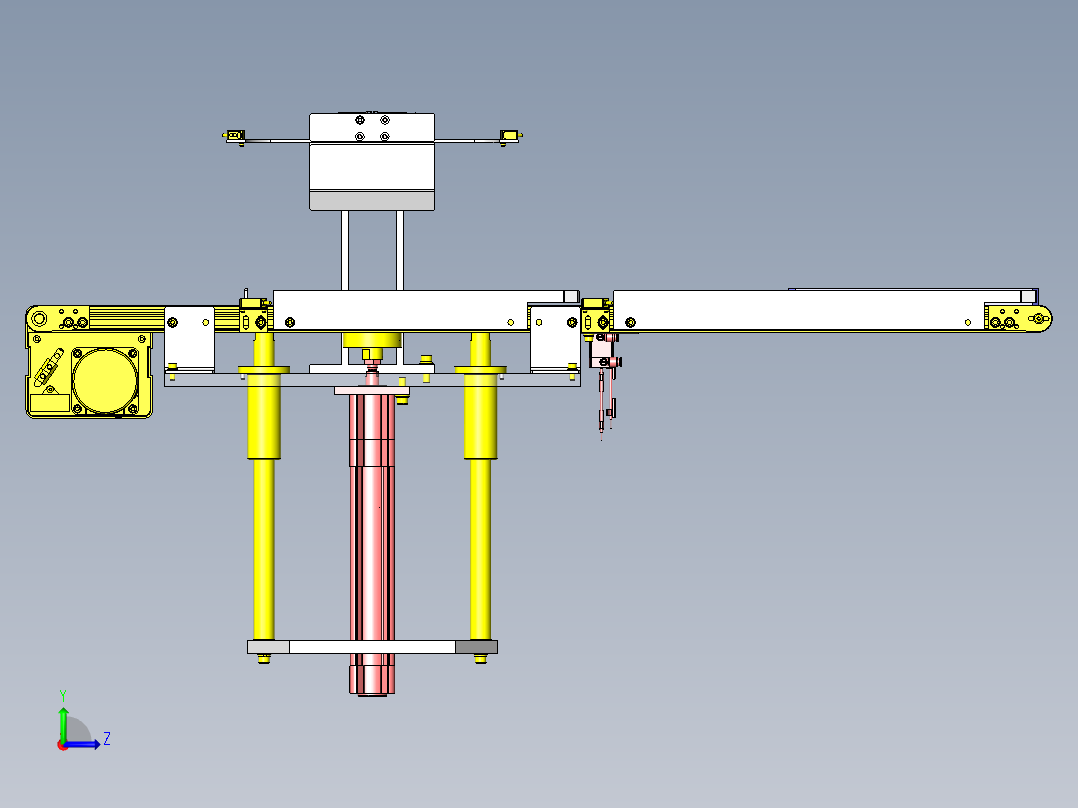 托盘移动升降机左视图