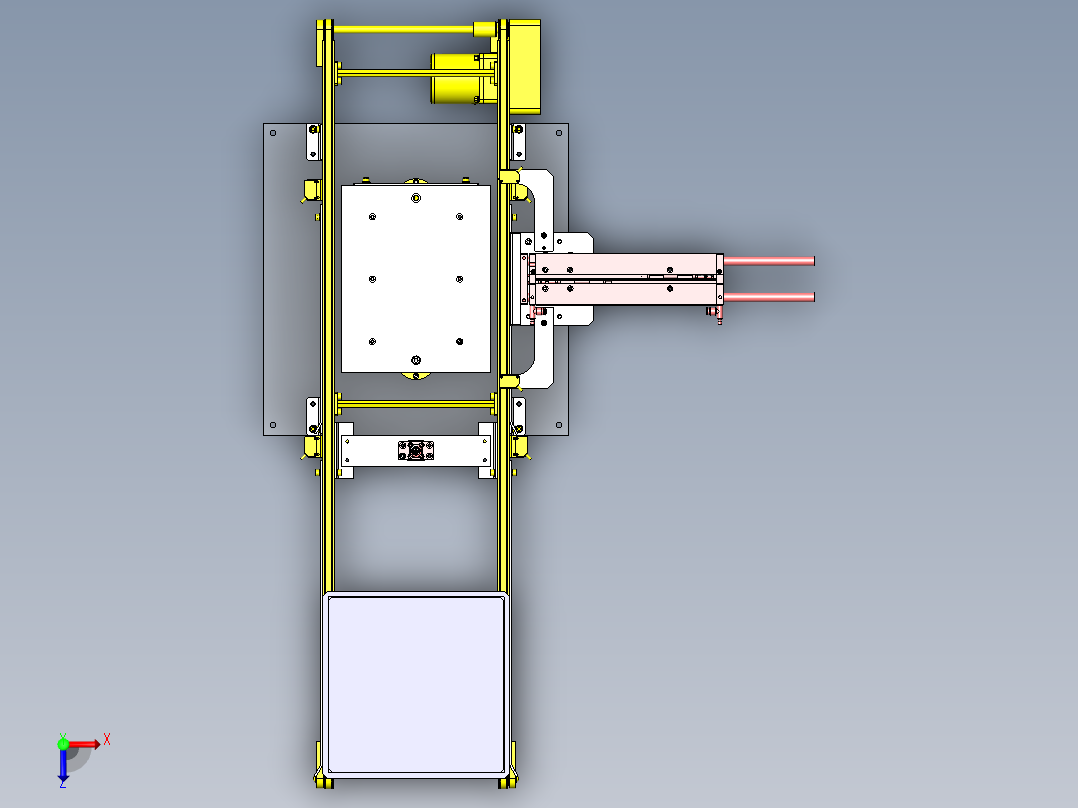 托盘移动升降机俯视图