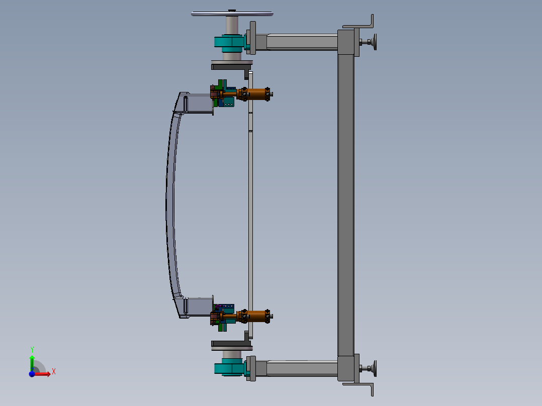 K3457-手动翻转变位机前视图