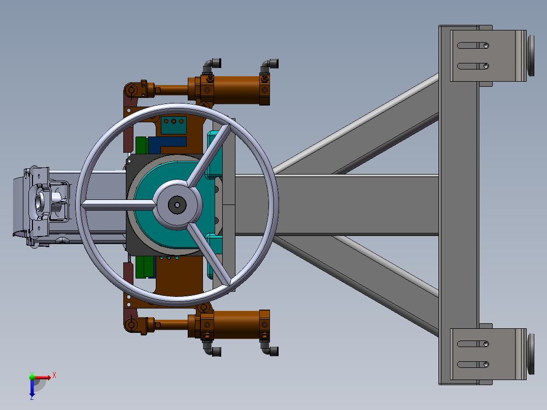 K3457-手动翻转变位机俯视图