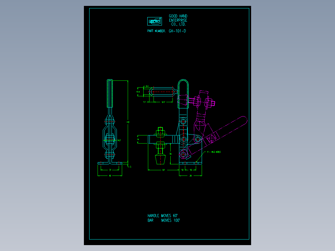常用垂直式夹紧器（共5张图）