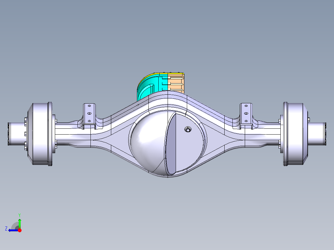 载重汽车驱动桥设计CAD右视图