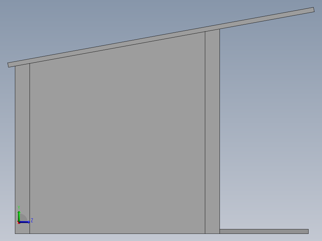 一层小屋SW2016左视图