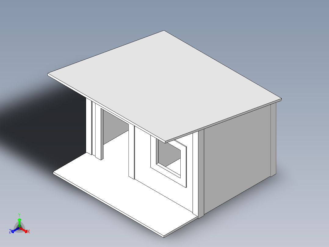 一层小屋SW2016正等轴测图