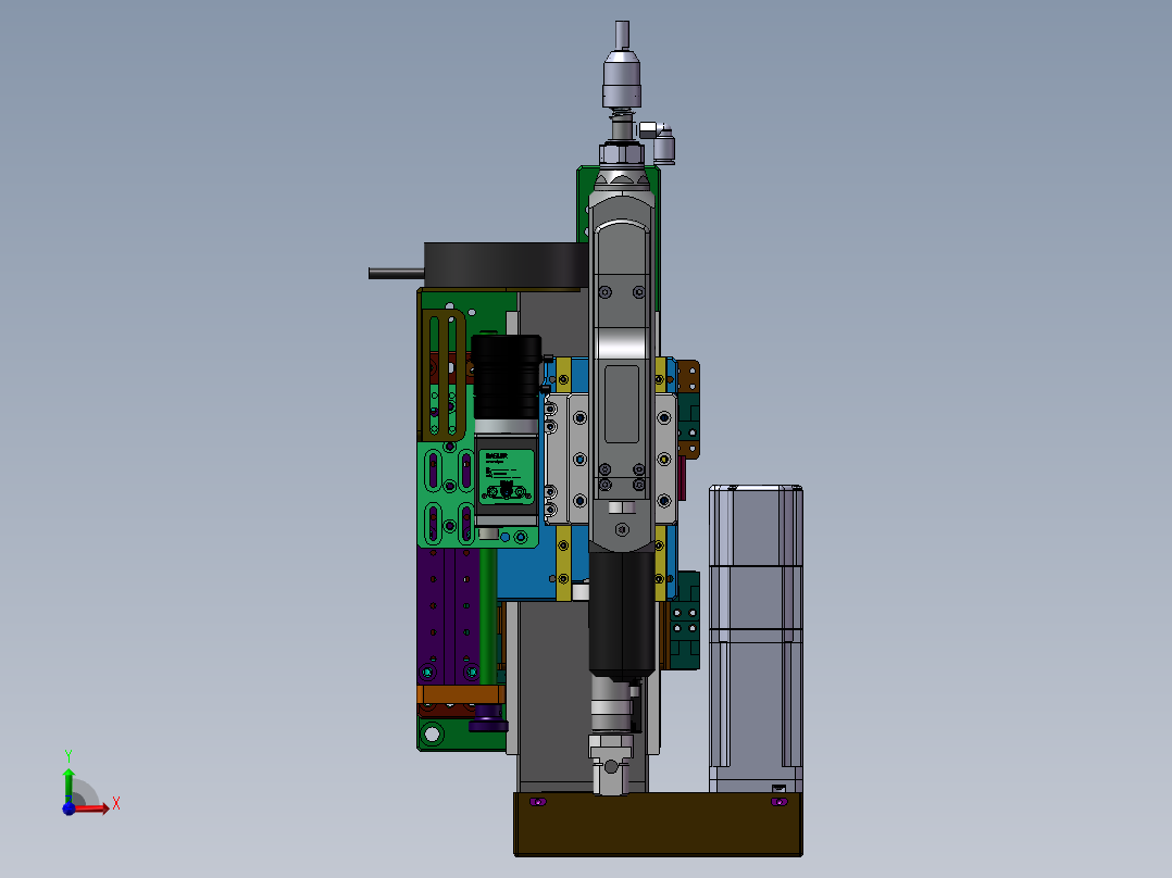 CCD影像自动锁螺丝机构3D图纸 E277前视图
