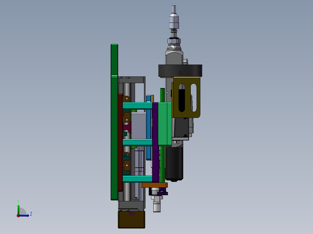 CCD影像自动锁螺丝机构3D图纸 E277左视图