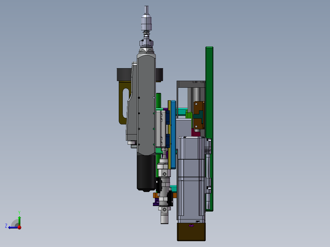 CCD影像自动锁螺丝机构3D图纸 E277右视图