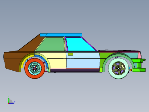 紧凑公路拉力赛车左视缩略图