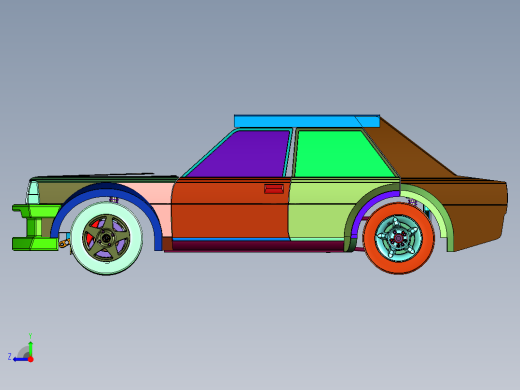 紧凑公路拉力赛车右视缩略图