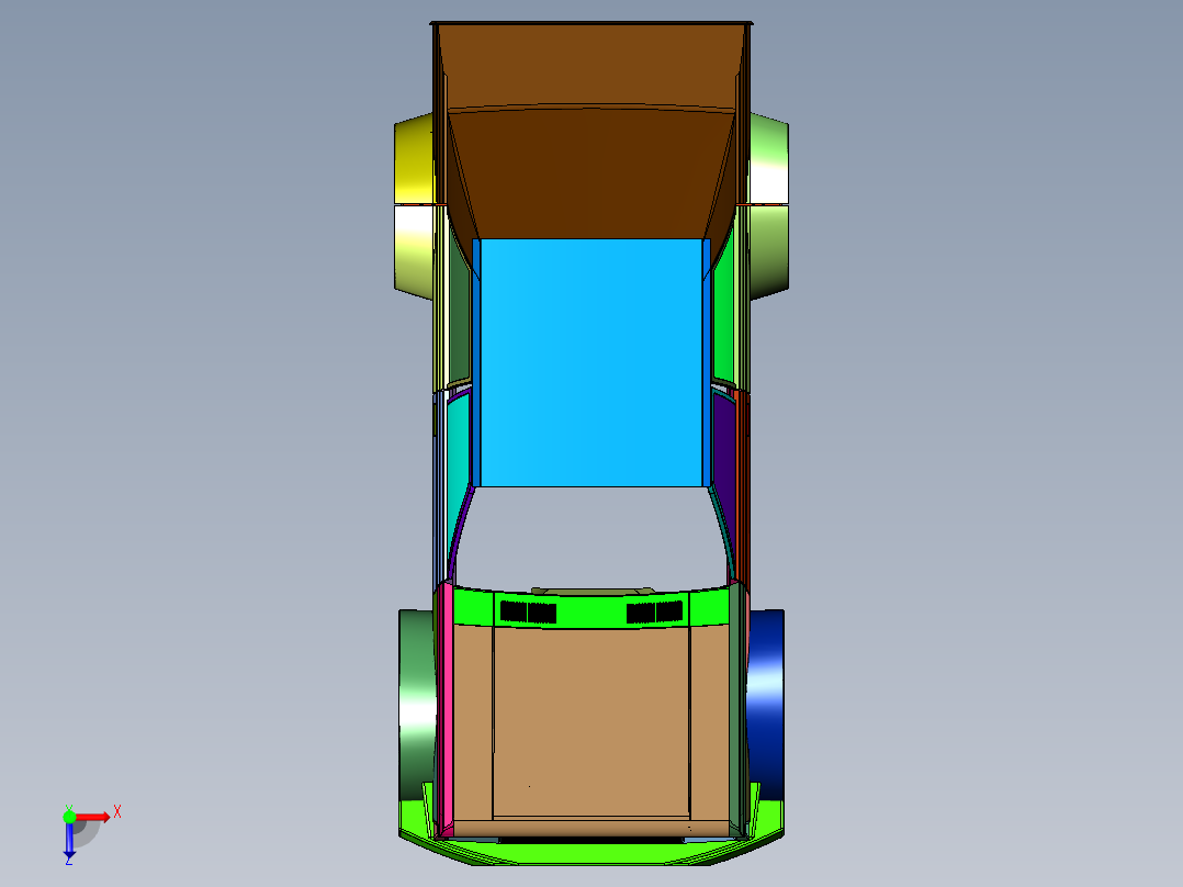 紧凑公路拉力赛车俯视图