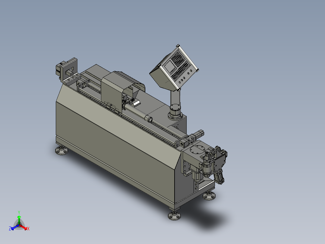 弯管机总装正等轴测图
