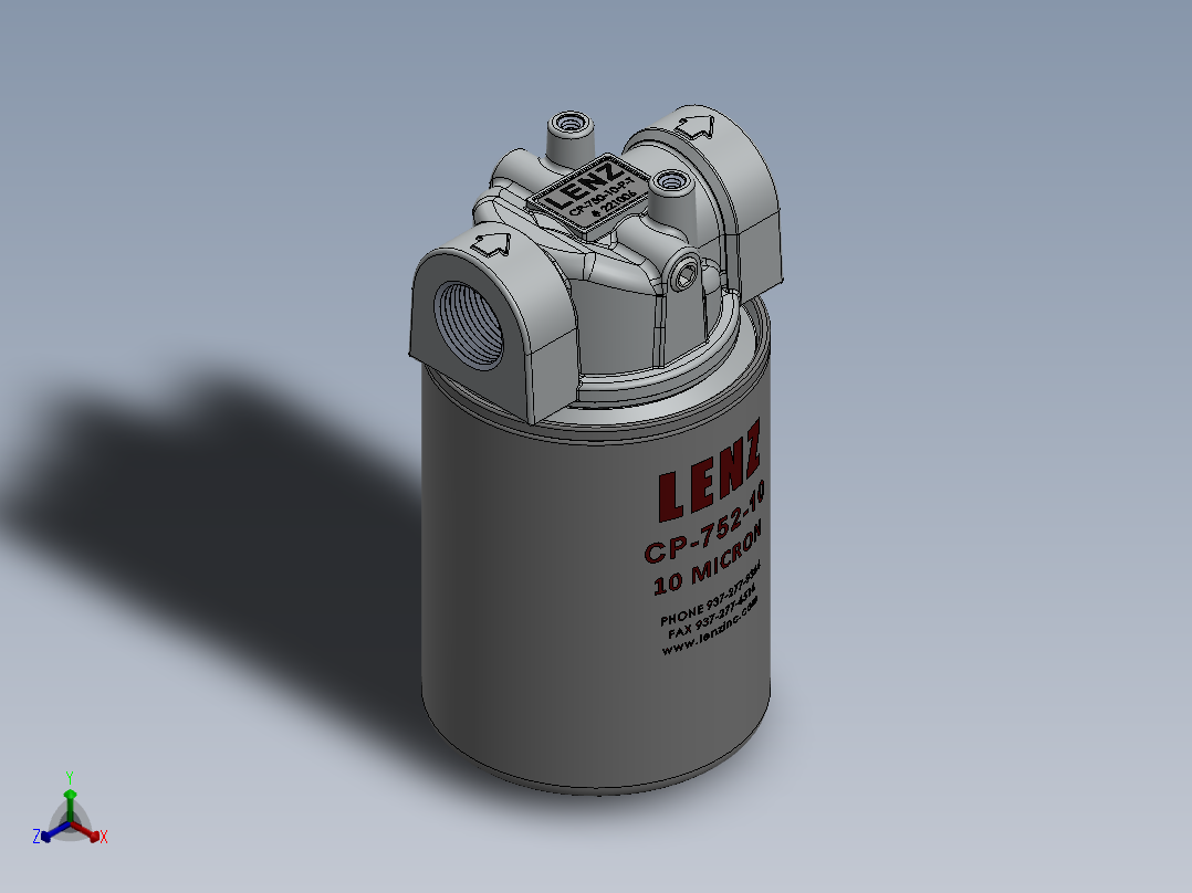 机油滤清器通气孔正等轴测图