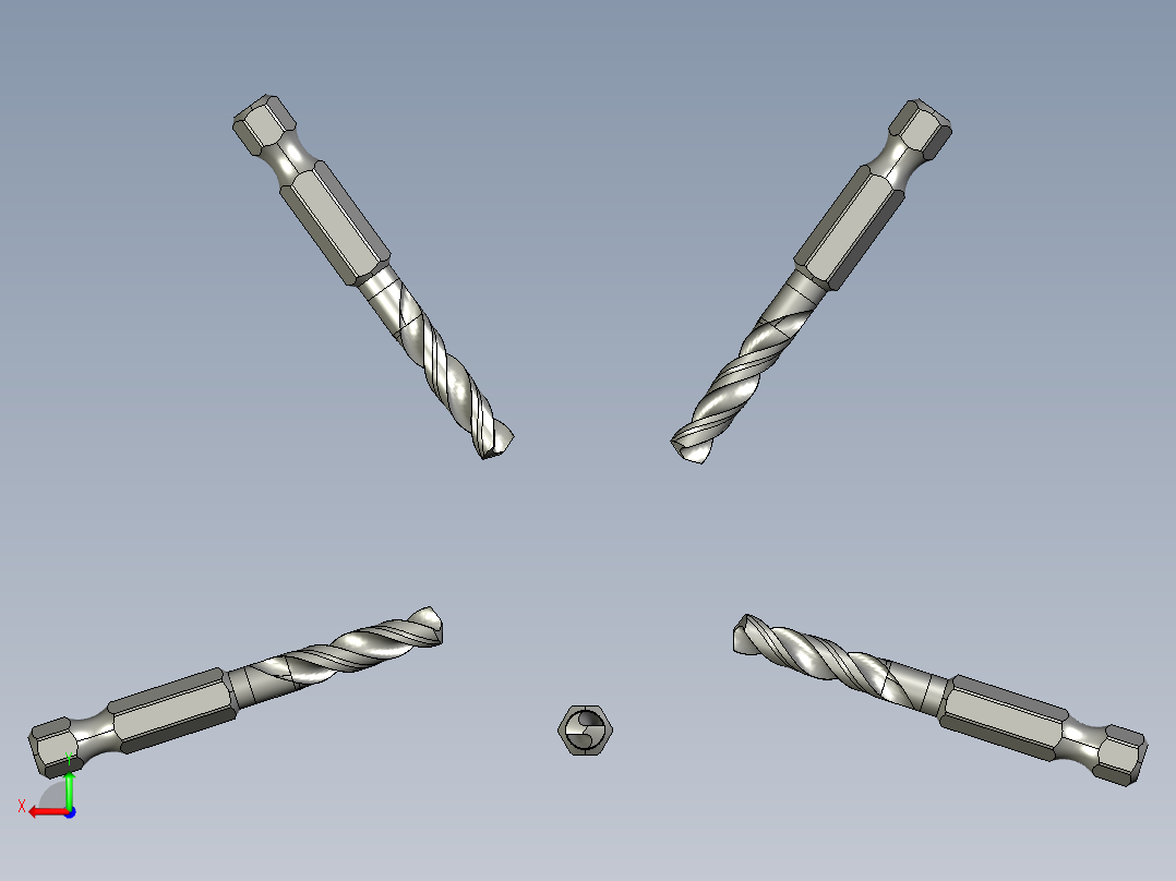 电钻 钻头1 (100)后视图