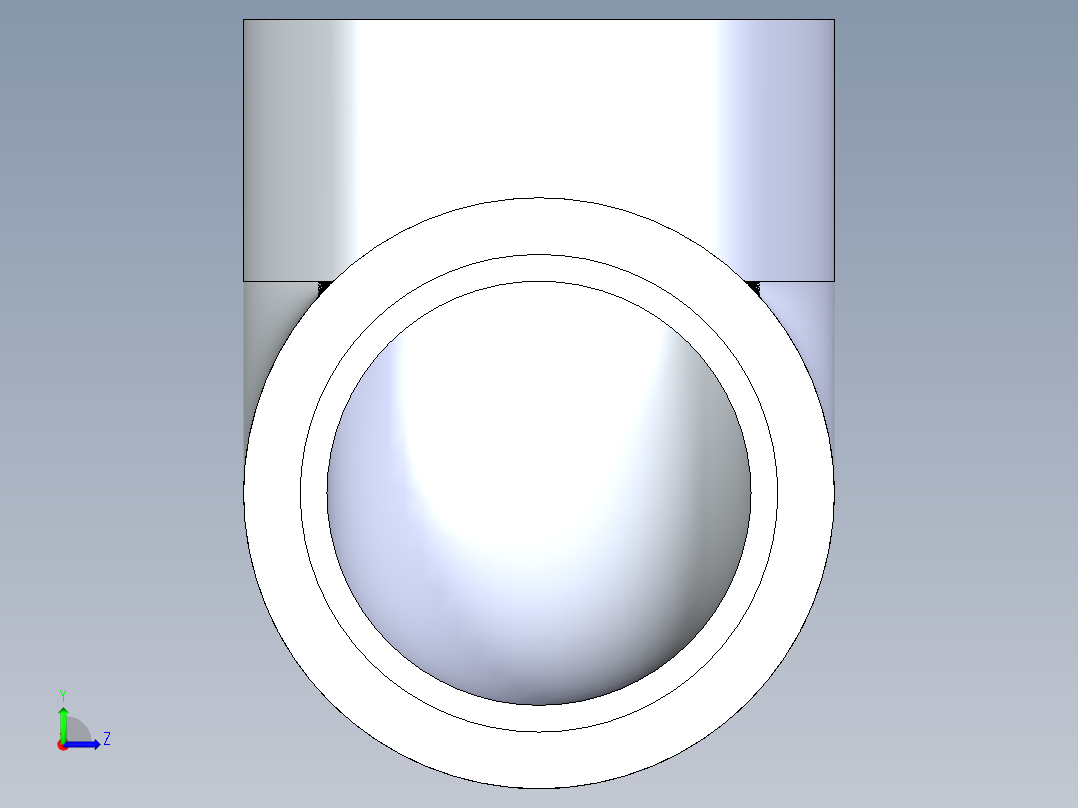 聚氯乙烯配件06-Sch80_90Elbow_SxFPT_807-030 _3in左视图
