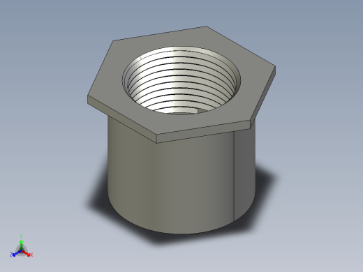 船舶管路系统SeaCor_ReducerBushing_FPTxSPIG_37J138168_1.25in x 1in正等轴测缩略图