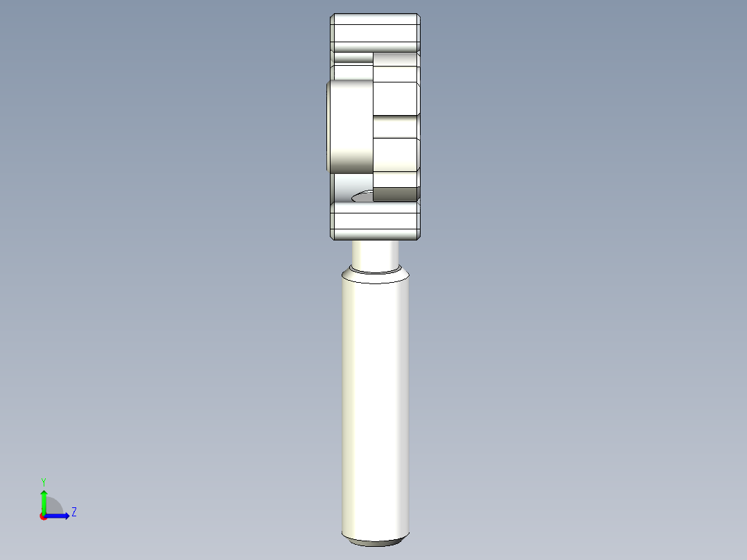 旋钮扳手扳手--stp左视图