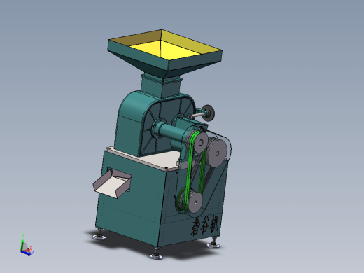 水稻脱壳机（胶辊砻谷机）含三维二维参考书663173