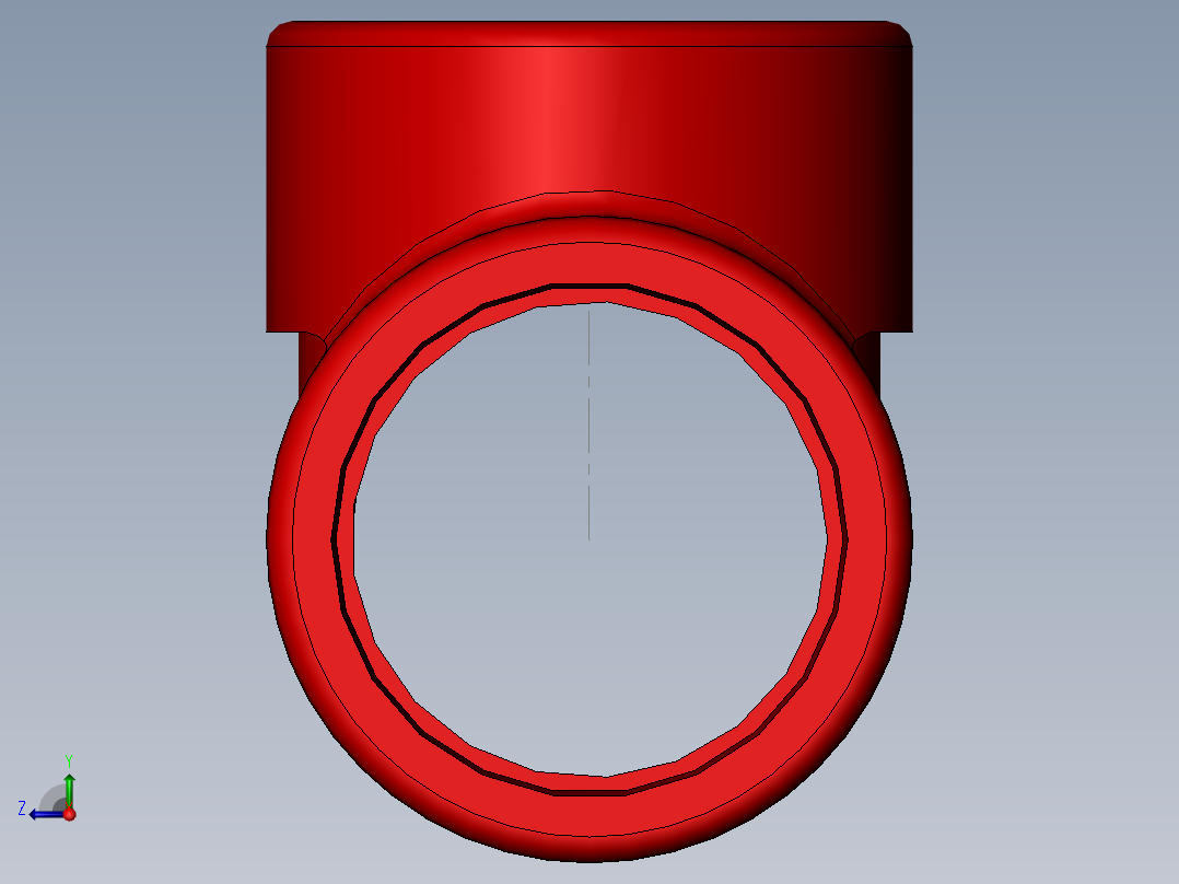 threaded tee右视图