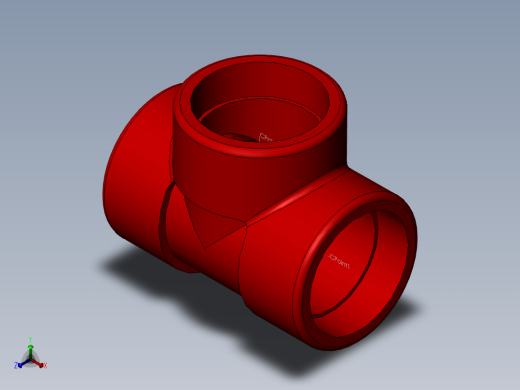 threaded tee正等轴测缩略图