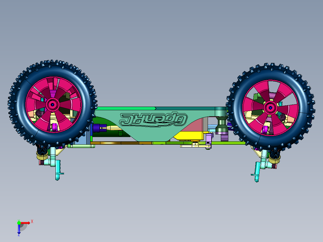 荒野特技遥控车俯视图