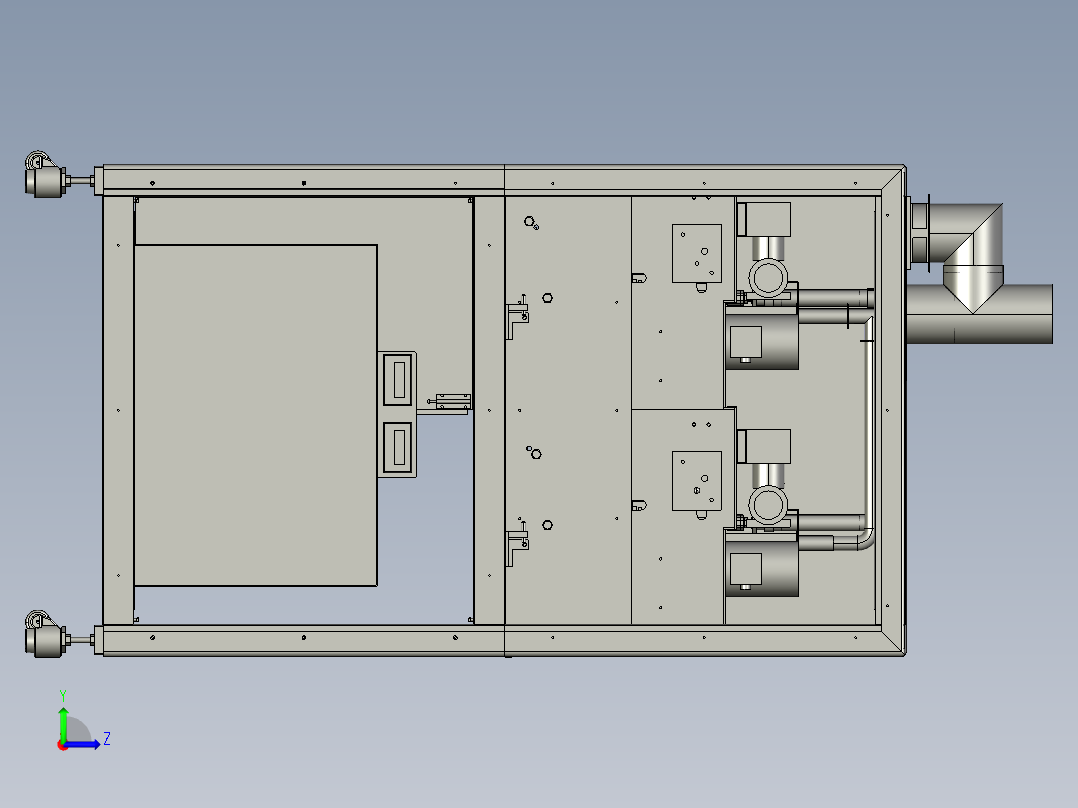 大陆预热炉左视图