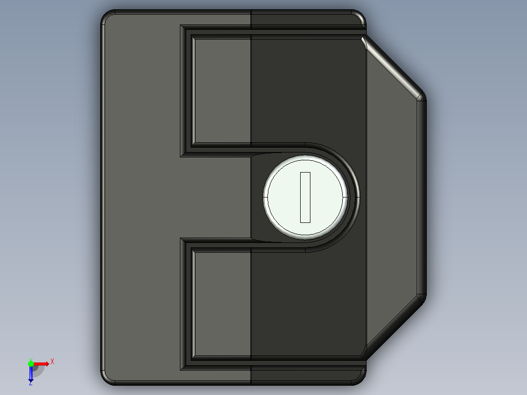 型材-KJN SLAM LATCH WITH UNIQUE LOCK KJN530353俯视图