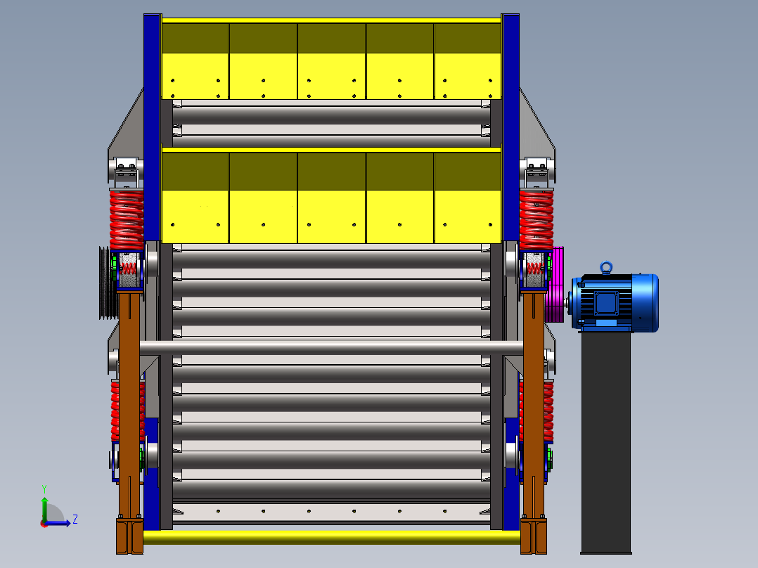M309-2YA2460H型双层圆振动筛左视图