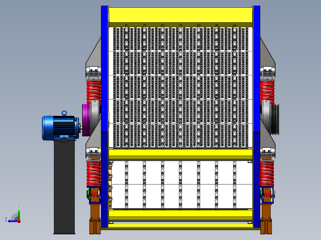 M309-2YA2460H型双层圆振动筛右视图