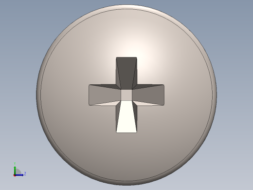 螺丝 M2 x 十字盘头-M2 x 3 Screw head.SLDPRT左视缩略图