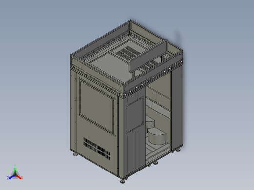 非标设备机箱3D正等轴测缩略图
