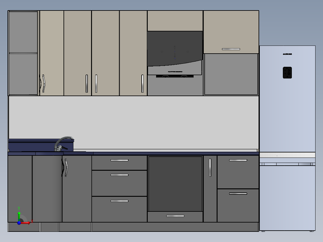 桌椅各类家具 (13)前视图