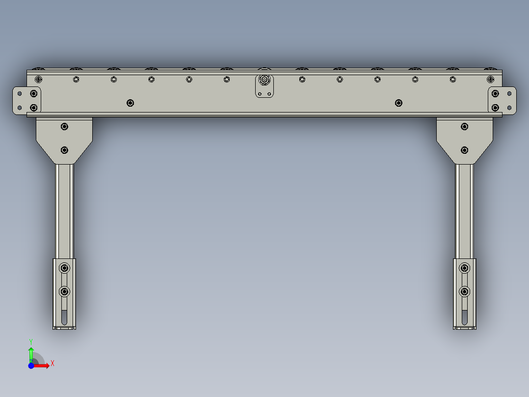 滚筒输送线(O型圈O型带)前视图