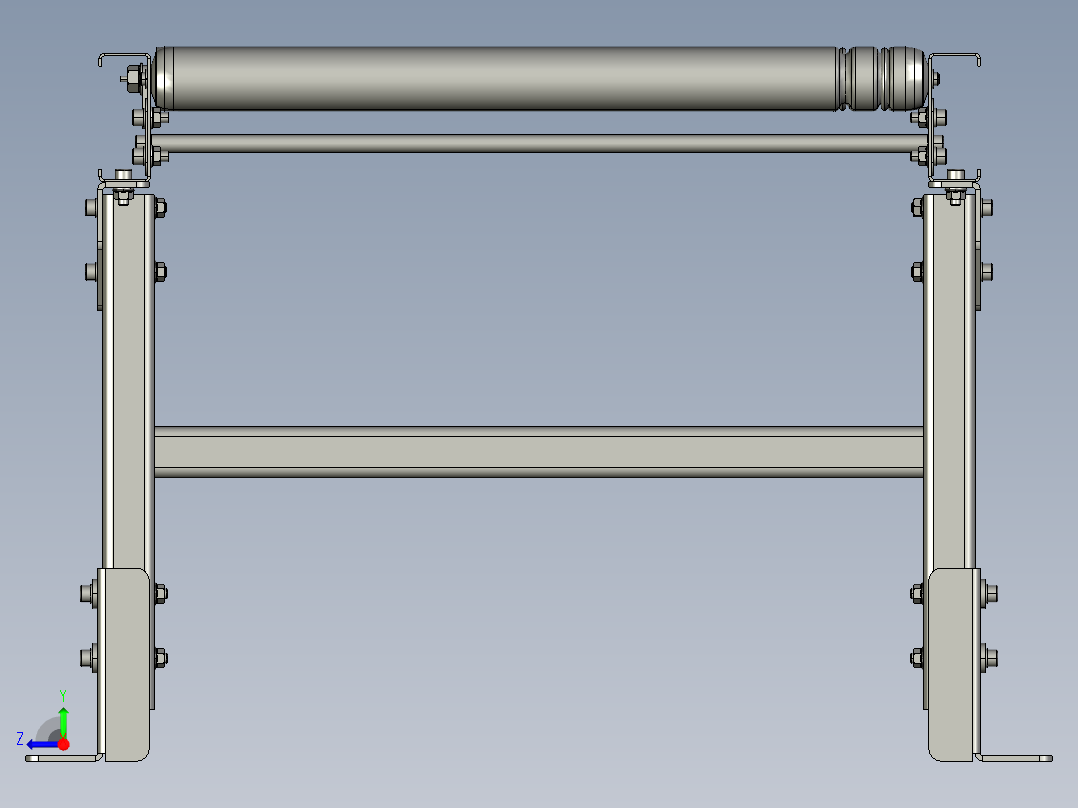 滚筒输送线(O型圈O型带)右视图