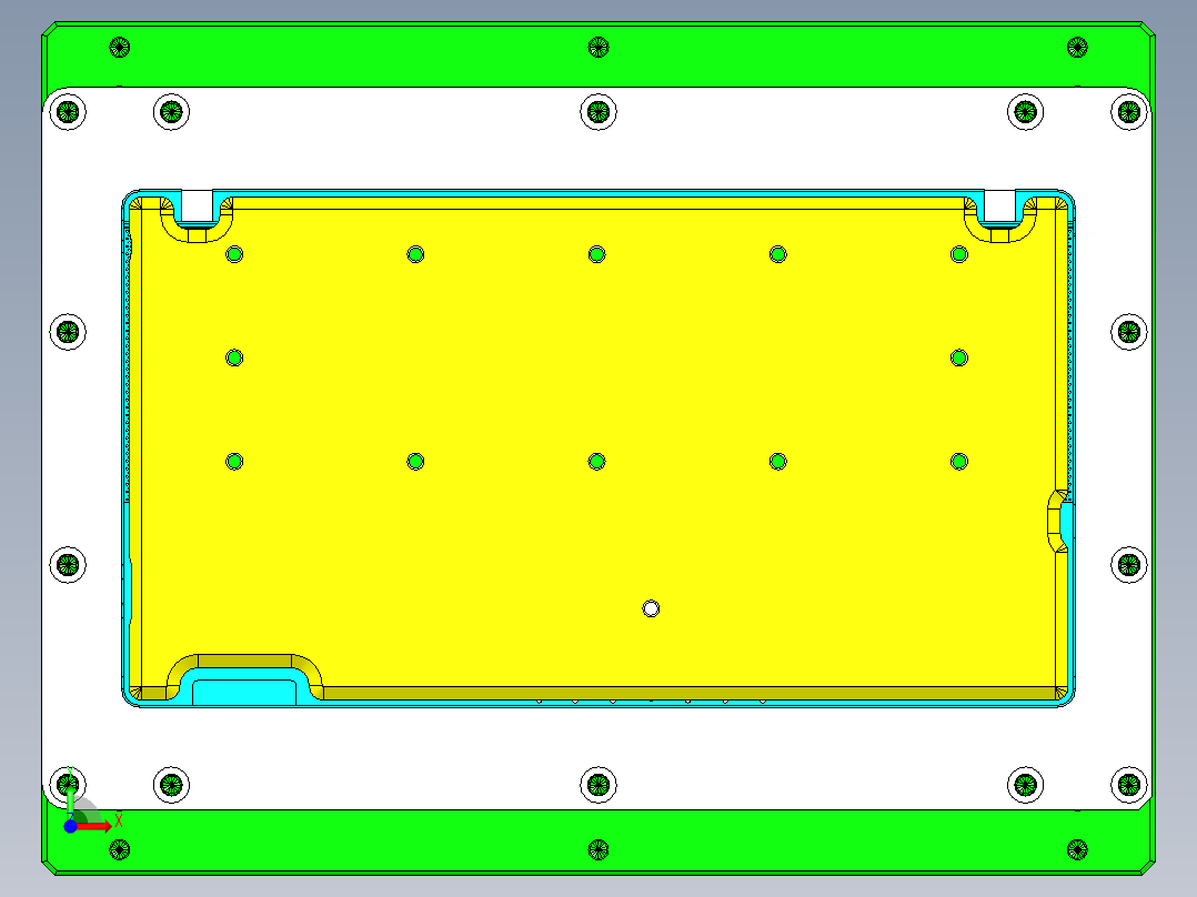 TEA-C笔记本CNC工装夹具三维模型-CNC1前视图