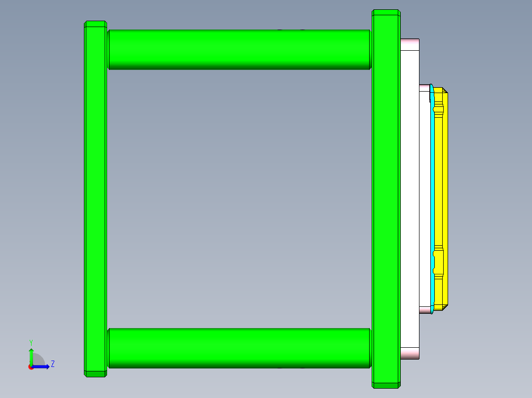 TEA-C笔记本CNC工装夹具三维模型-CNC1左视图