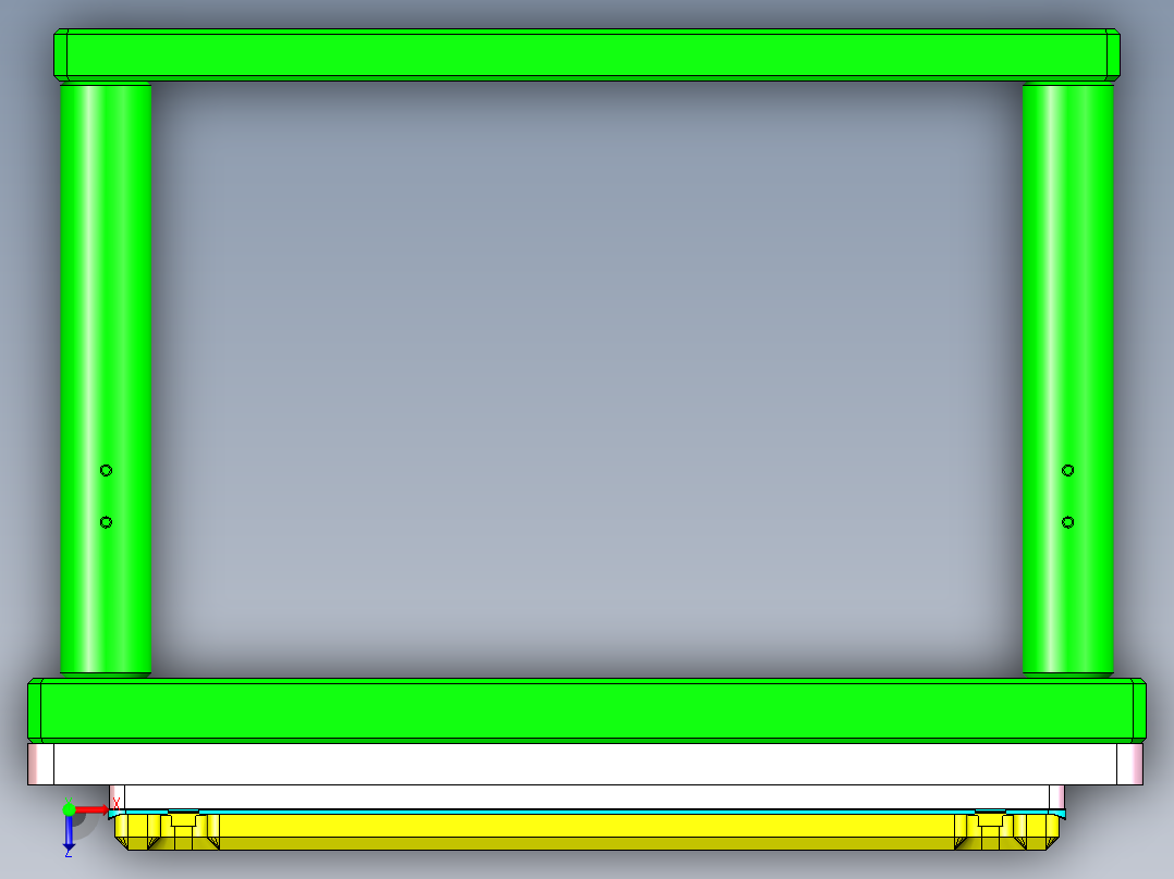 TEA-C笔记本CNC工装夹具三维模型-CNC1俯视图